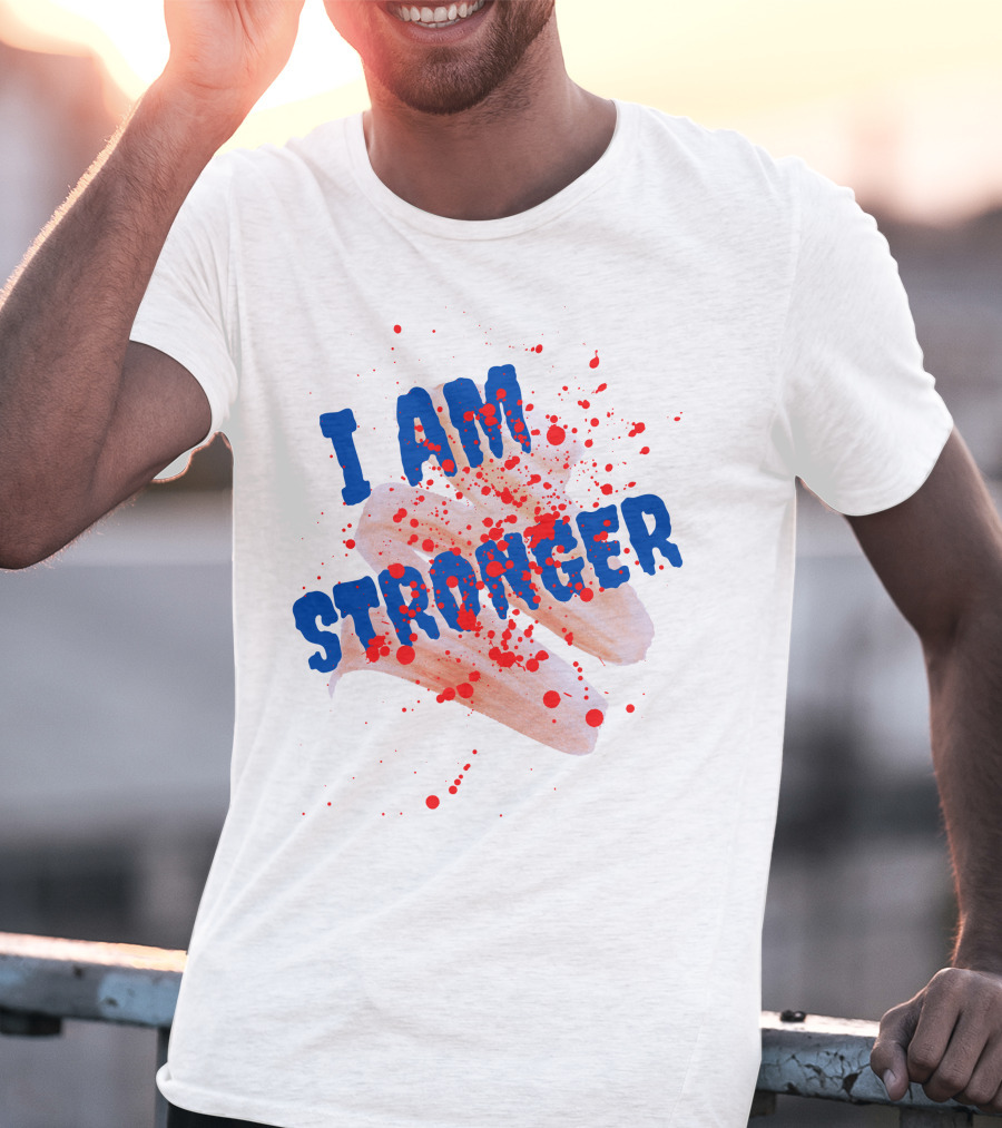 I Am Stronger Blood Splatter Hot Dog T-Shirt