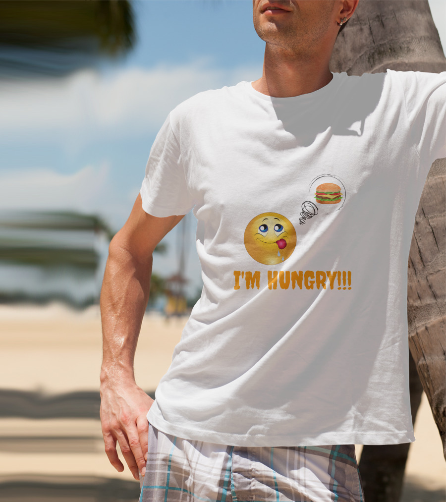 I'M HUNGRY Emoji Burger Craving T-Shirt