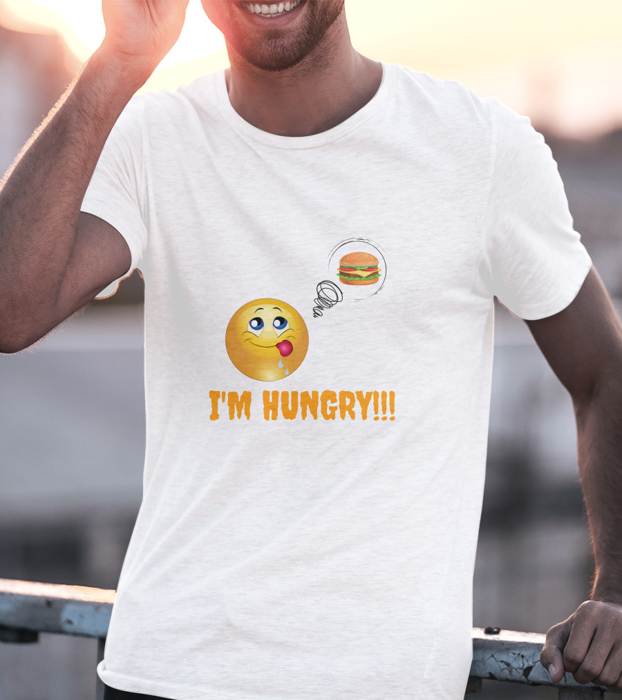 I'M HUNGRY Emoji Burger Craving T-Shirt