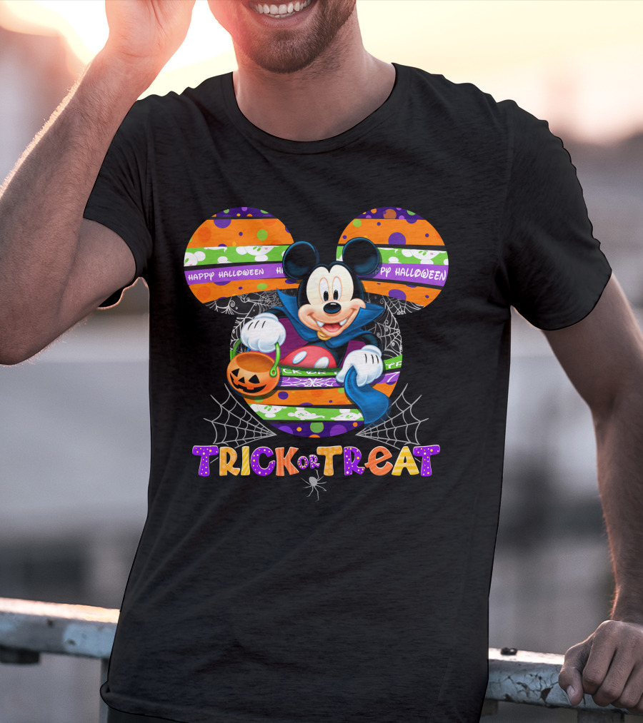 Happy Halloween Mickey Trick Or Treat T-Shirt