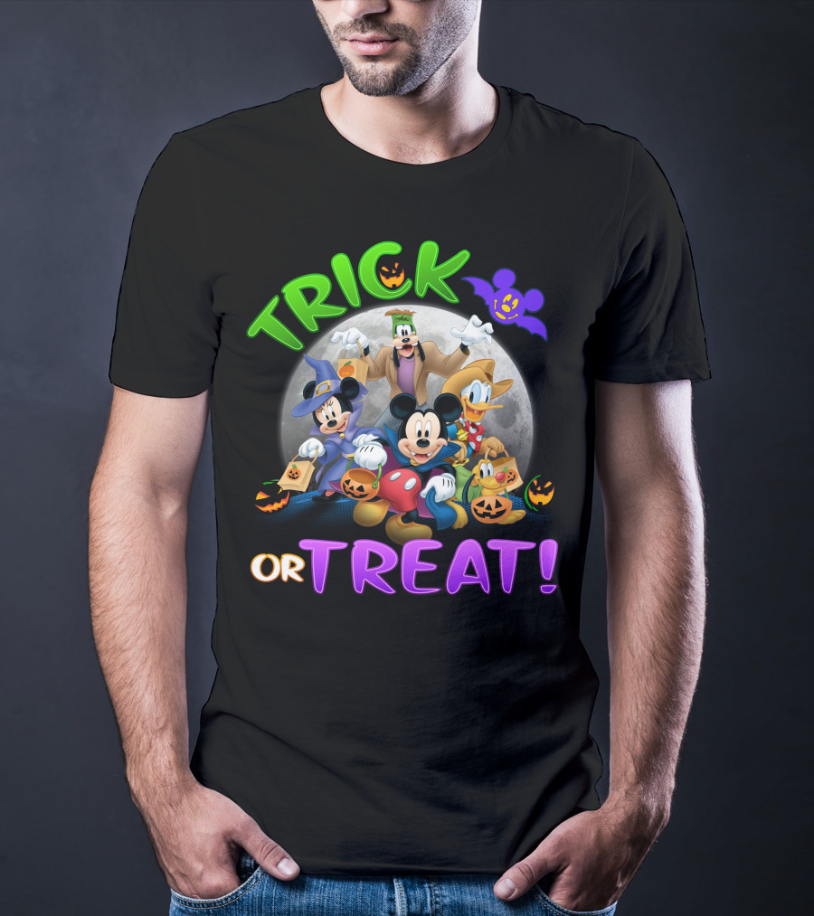Mickey And Friends Trick Or Treat Halloween Moon Magic T-Shirt