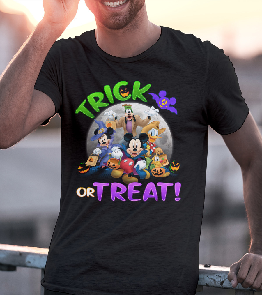 Mickey And Friends Trick Or Treat Halloween Moon Magic T-Shirt