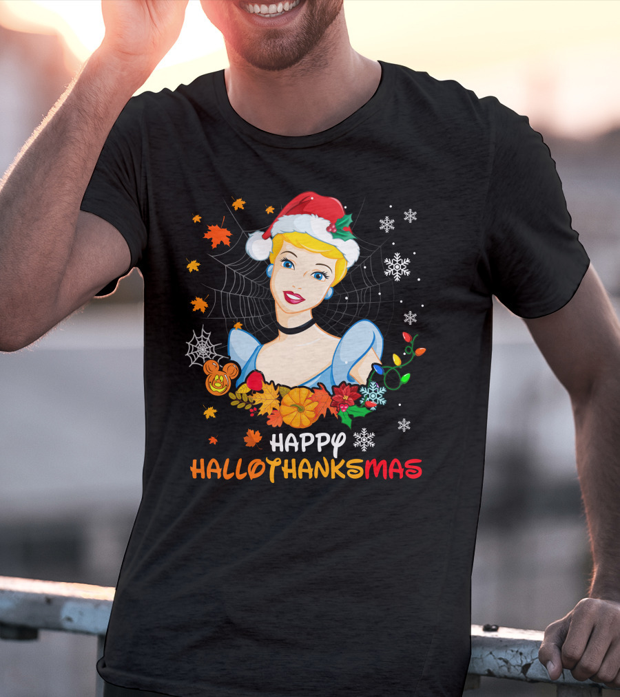 Cinderella Happy Hallothanksmas Holiday Celebration T-Shirt