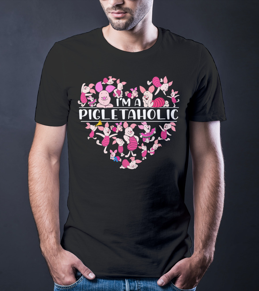 I'm A Pigletaholic Heart Poses Collection T-Shirt