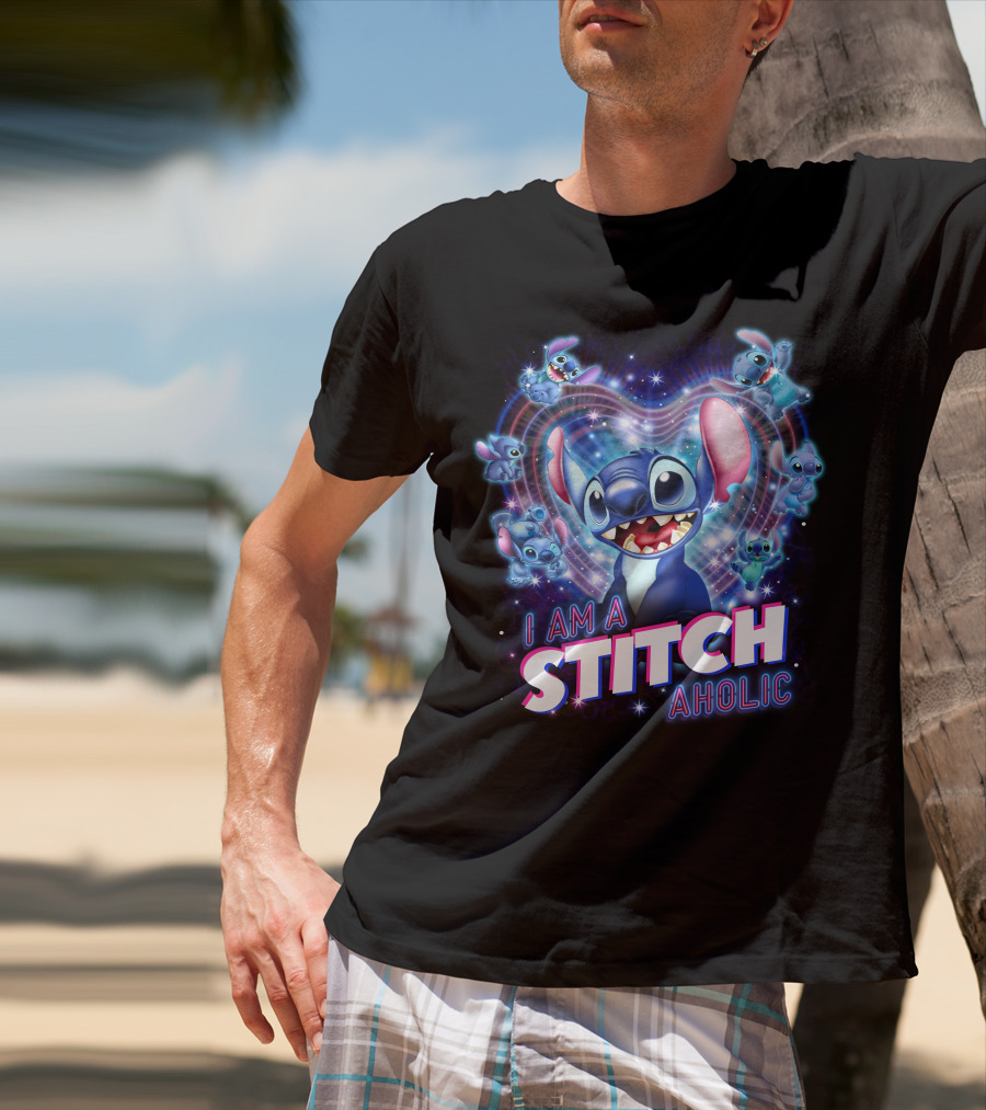 I Am A Stitch Aholic Lilo And Stitch Fan T-Shirt