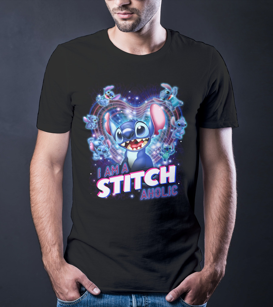 I Am A Stitch Aholic Lilo And Stitch Fan T-Shirt