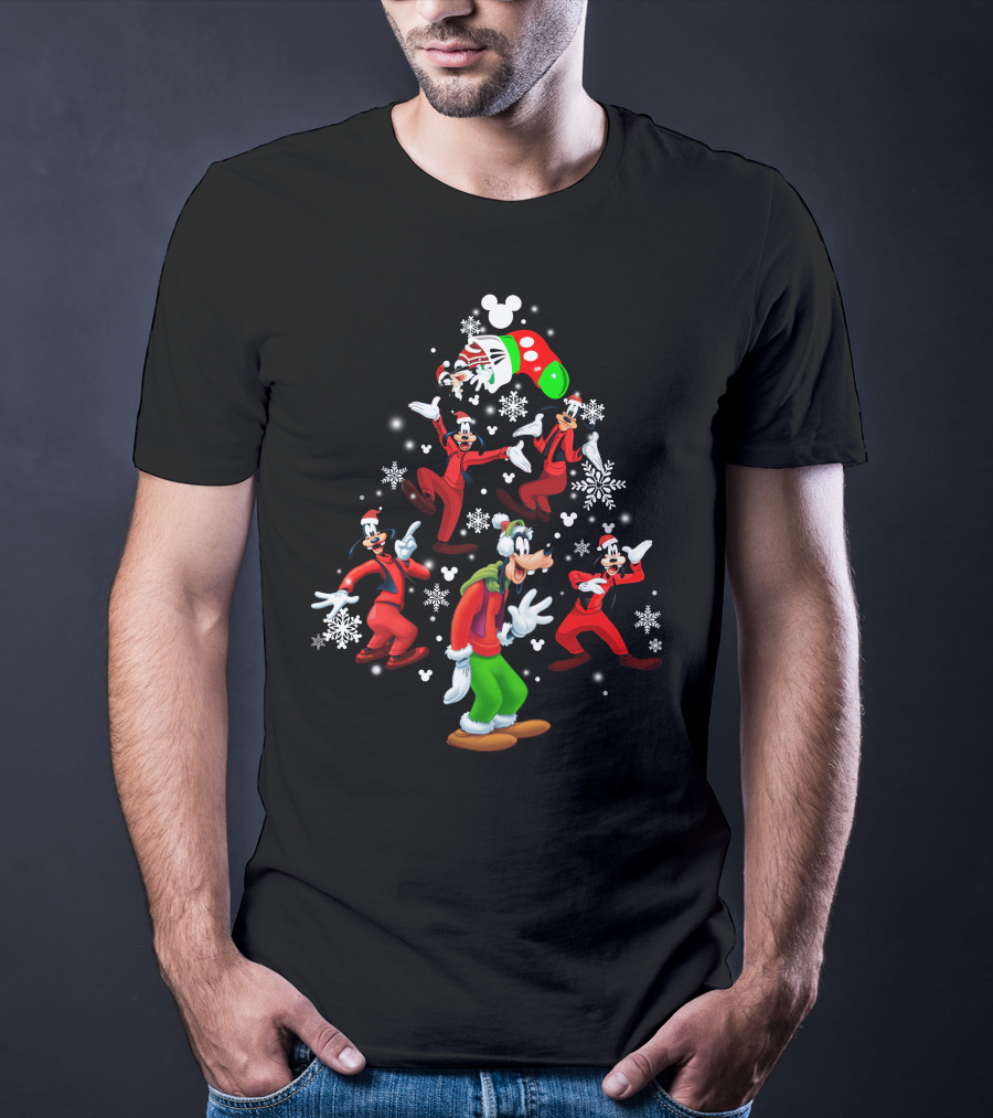 Goofy Christmas Snowflakes Santa Suit Festive Holiday Celebration T-Shirt