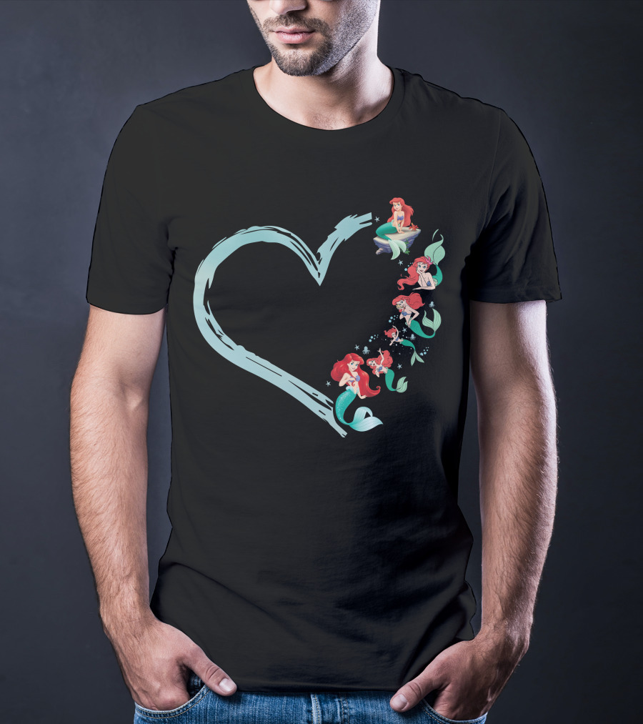 Heart-Shaped Ariel Mermaid Variations T-Shirt