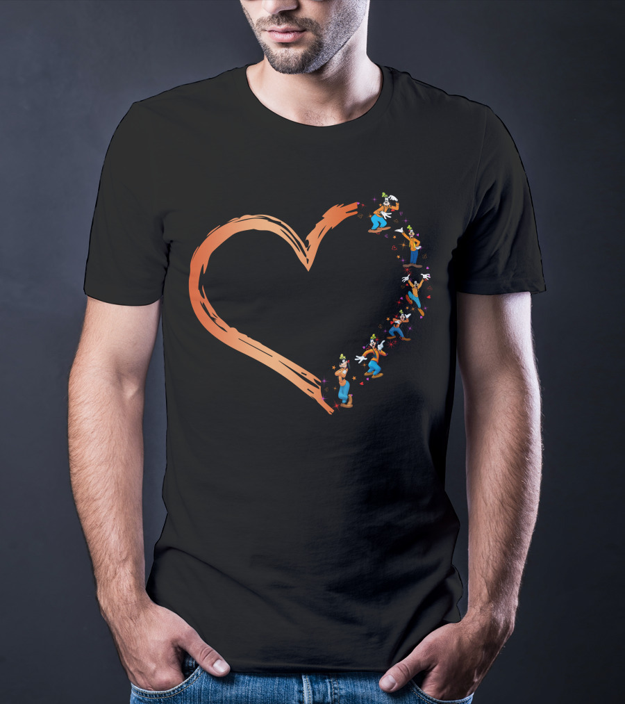 Goofy Heart Brushstroke Disney T-Shirt
