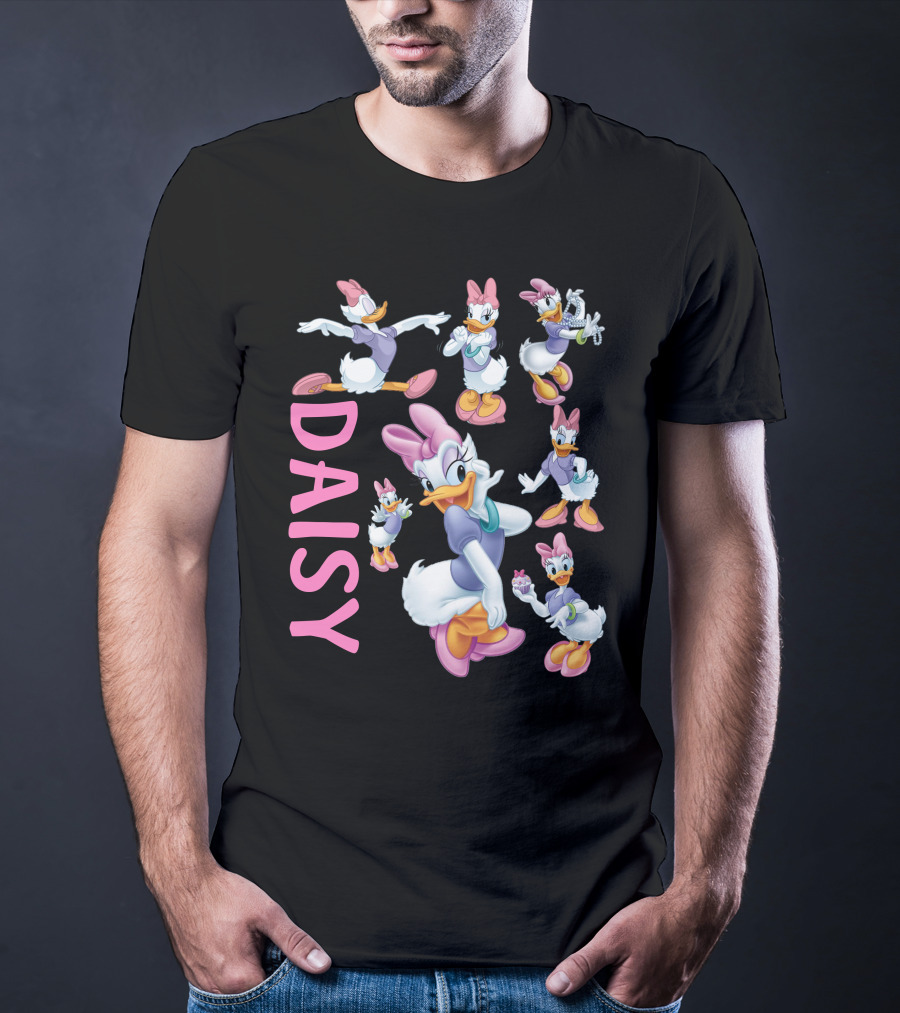 Daisy Duck Colorful Character Poses Collection T-Shirt