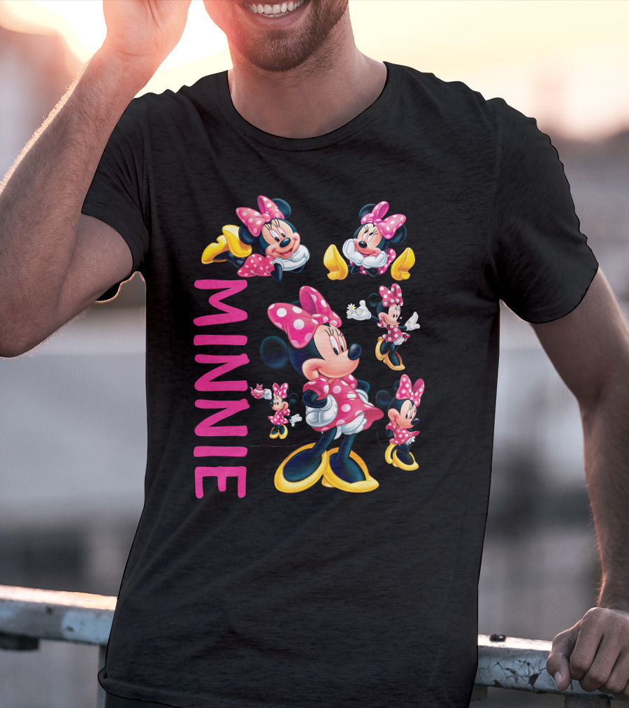 Minnie Mouse Pink Polka Dot Bow And Yellow Shoes T-Shirt