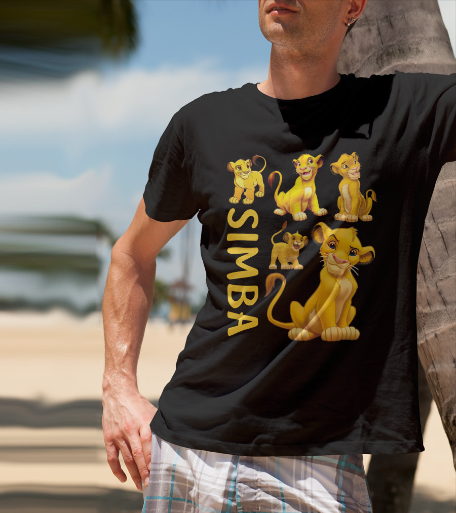 Simba Lion King Cartoon Characters T-Shirt