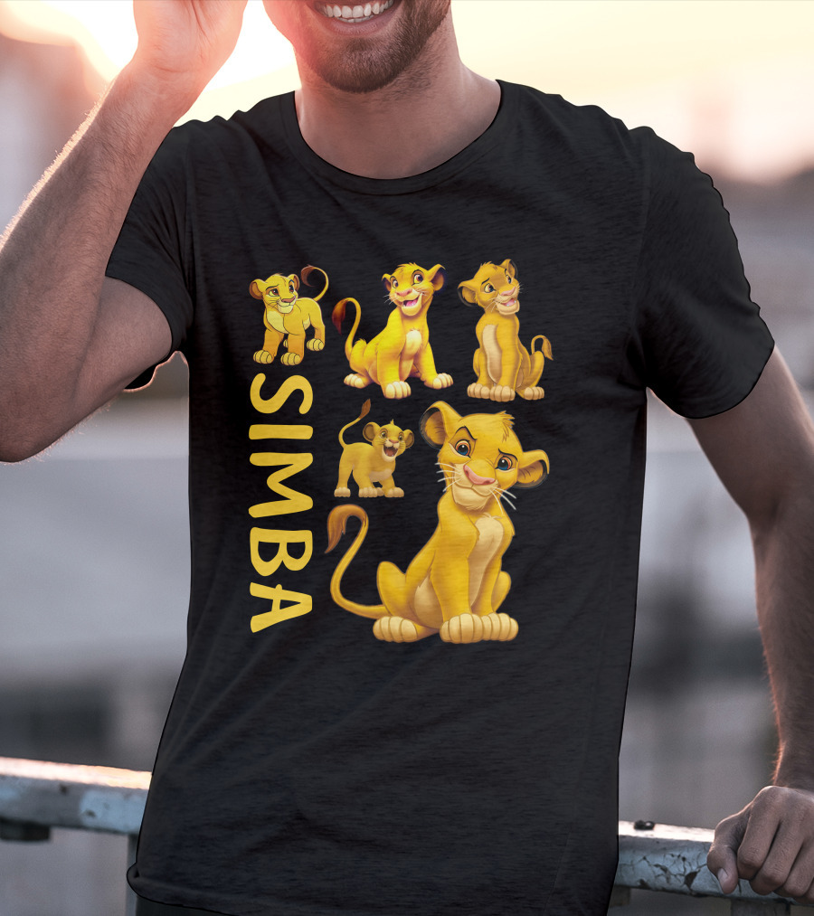 Simba Lion King Cartoon Characters T-Shirt