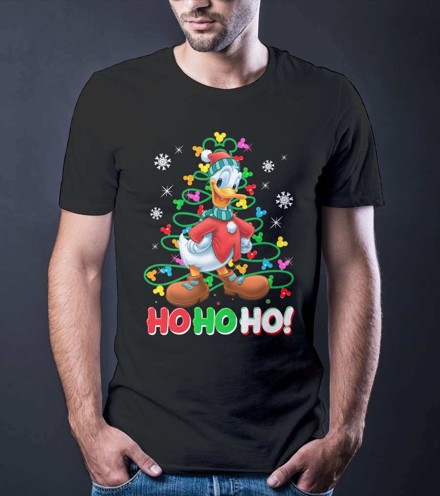 Donald Snowflakes Christmas Ho Ho Ho T-Shirt