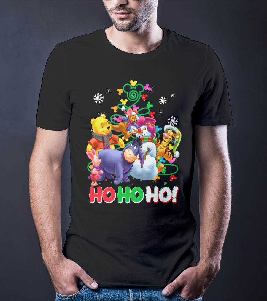 Winnie The Pooh Christmas Ho Ho Ho With Friends T-Shirt