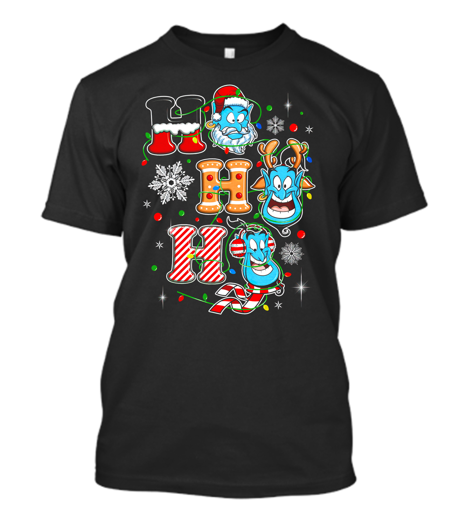 Ho Ho Ho Magic Lamp Holiday Characters T-Shirt