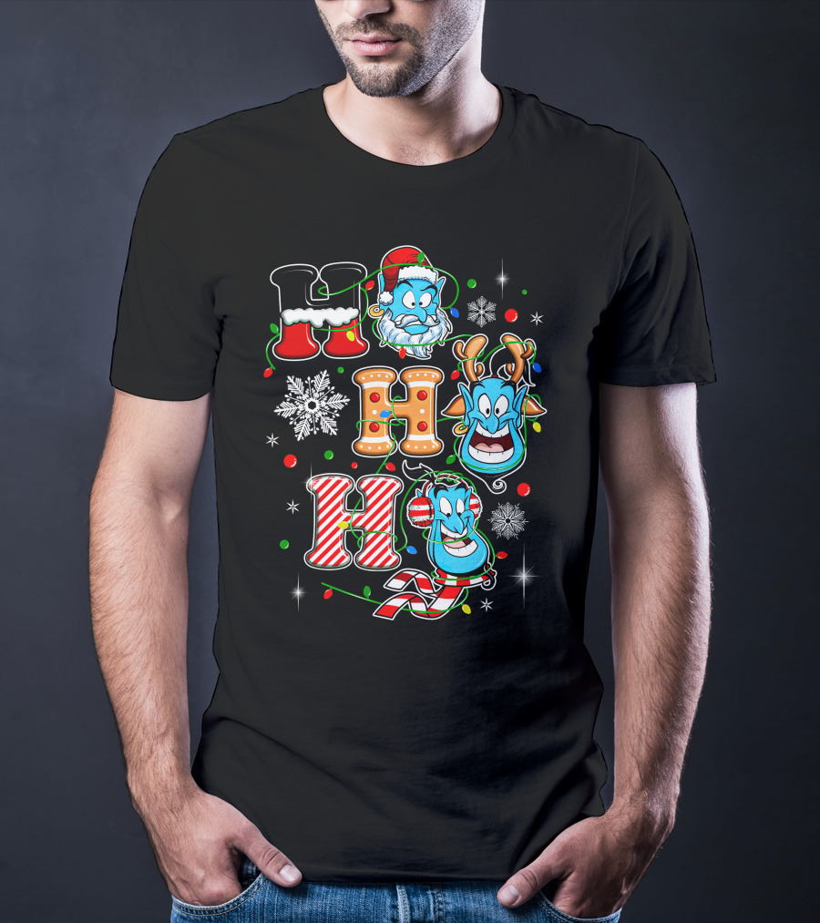 Ho Ho Ho Magic Lamp Holiday Characters T-Shirt