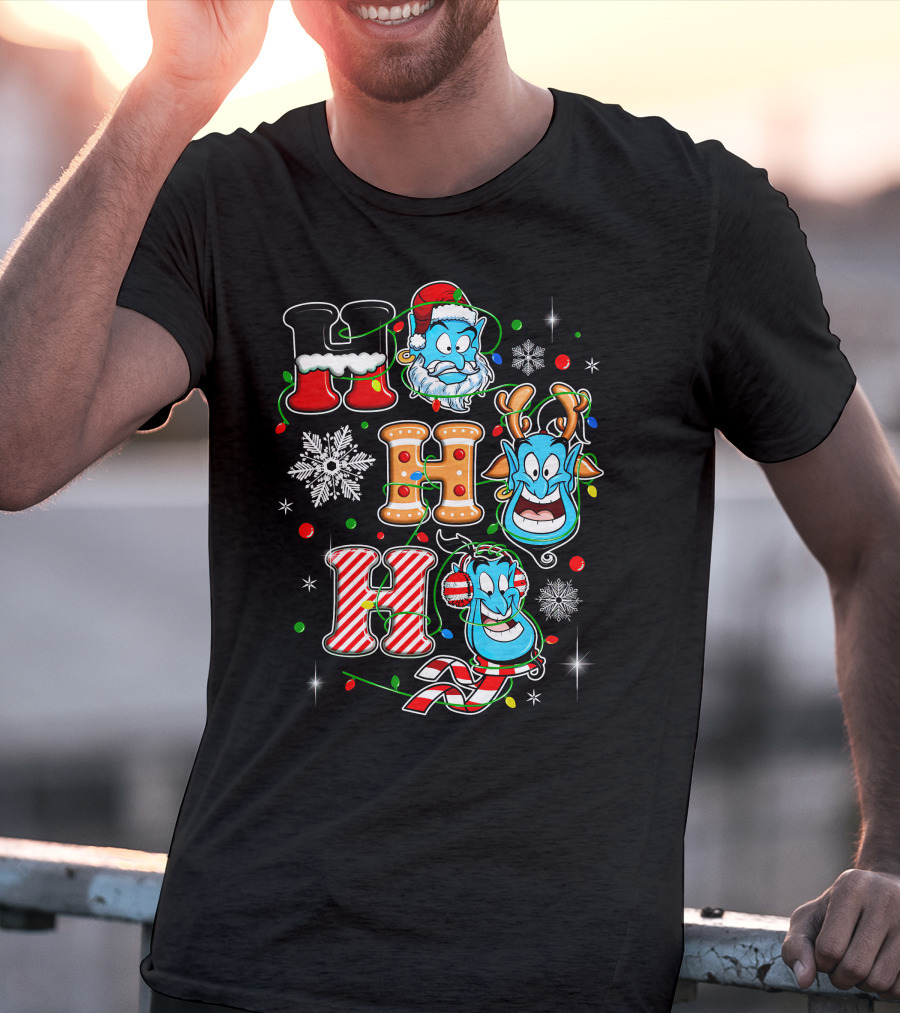 Ho Ho Ho Magic Lamp Holiday Characters T-Shirt