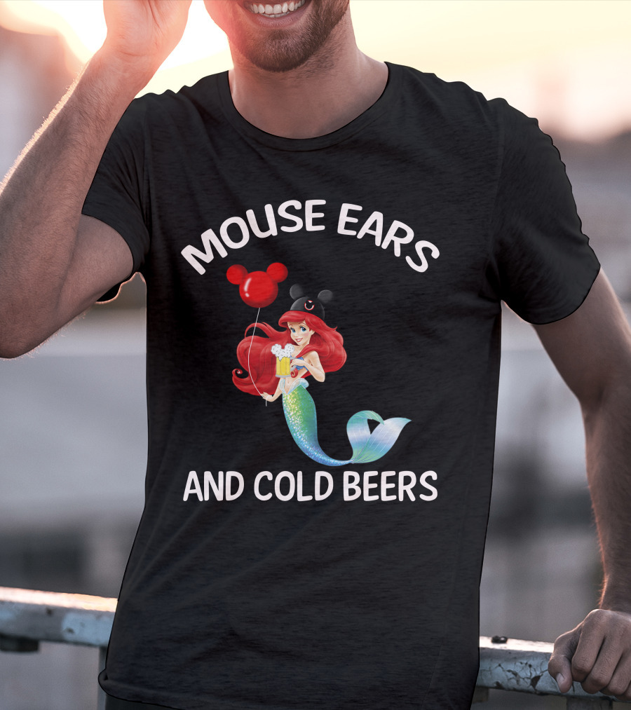 Mouse Ears And Cold Beers Ariel Balloon T-Shirt