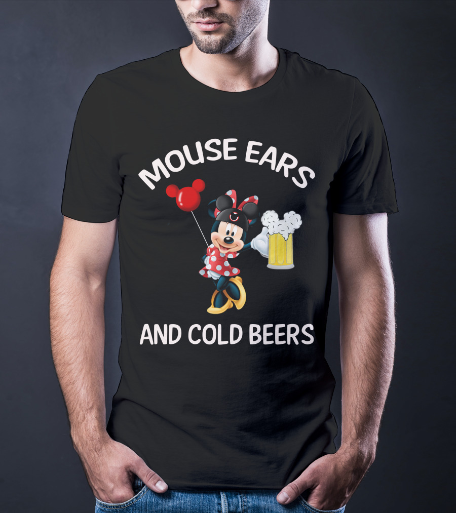 Minnie Mouse Ears And Cold Beers Balloon And Mug T-Shirt