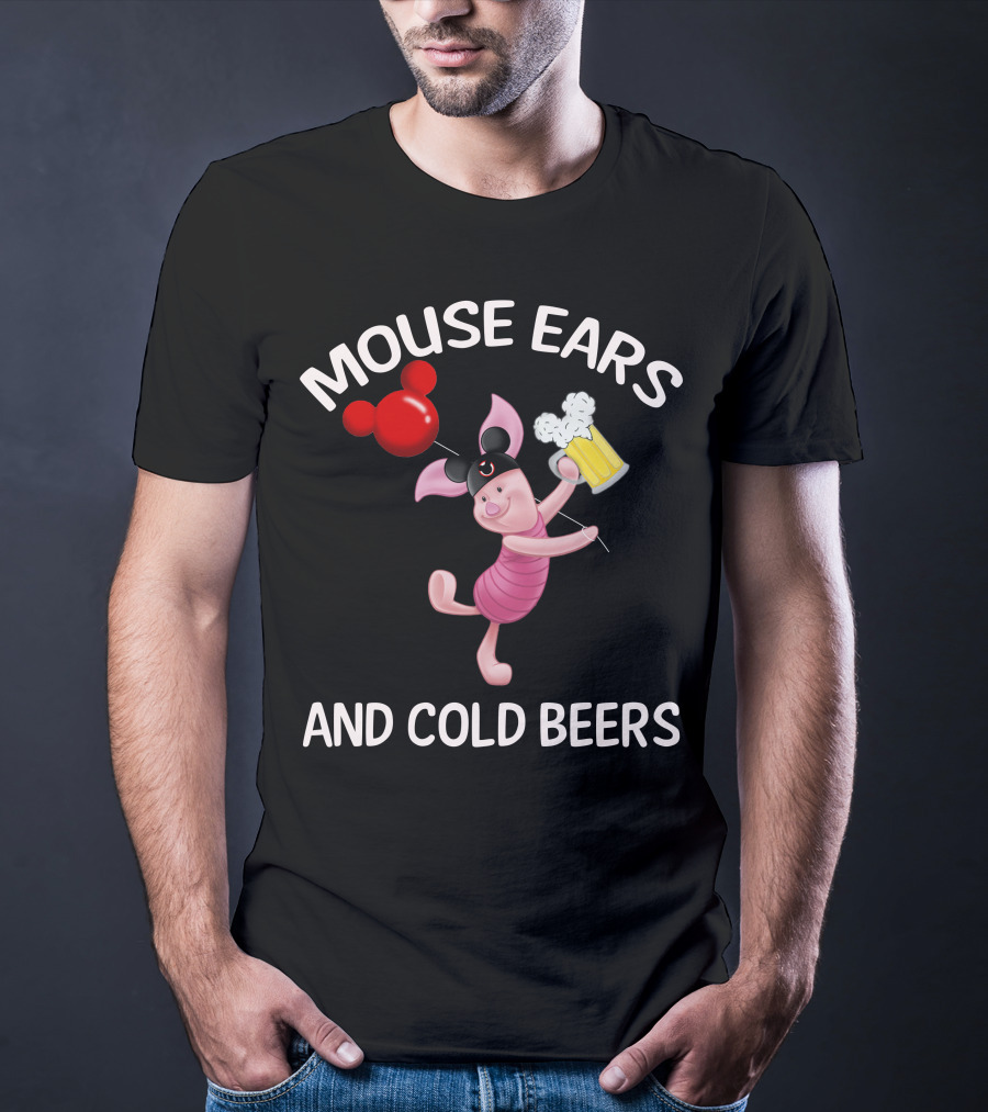 Mouse Ears And Cold Beers Piglet Balloon T-Shirt