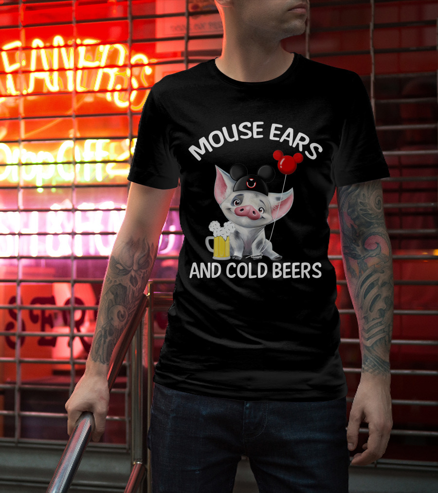 Mouse Ears And Cold Beers Pua Pig T-Shirt