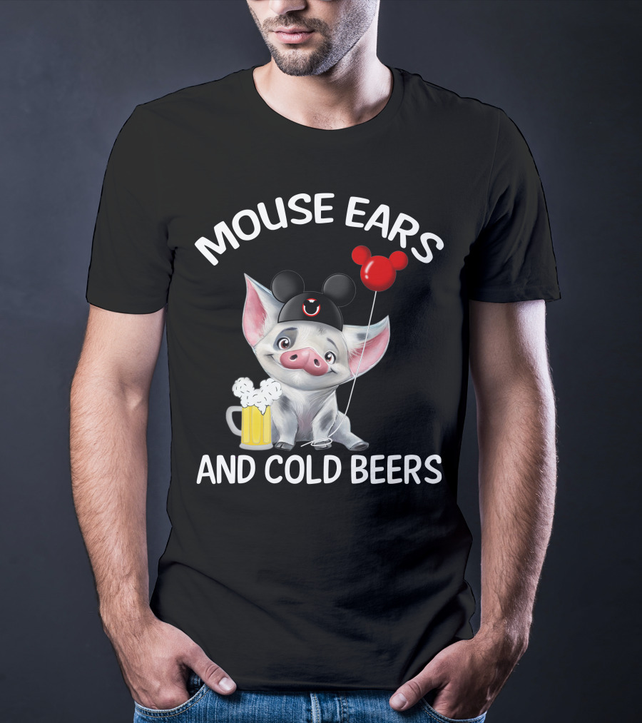 Mouse Ears And Cold Beers Pua Pig T-Shirt