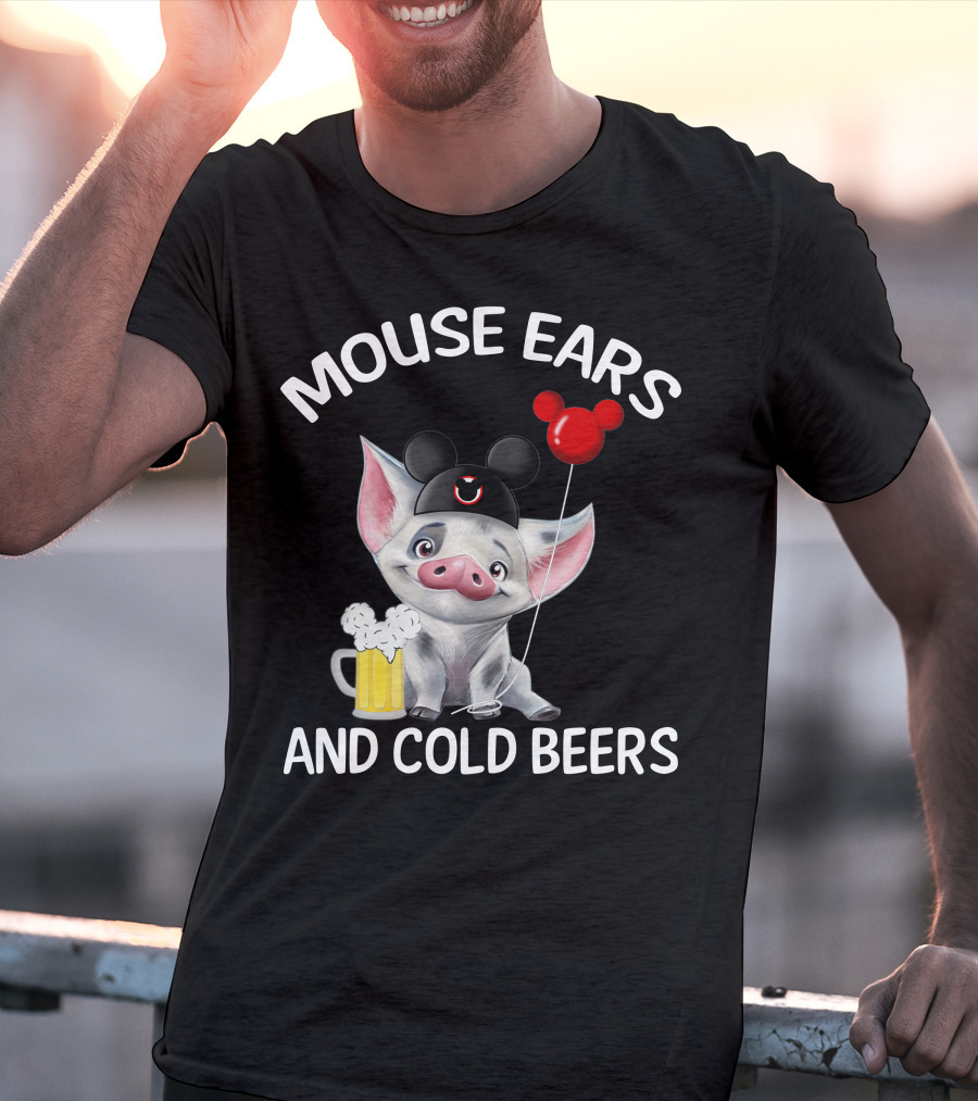 Mouse Ears And Cold Beers Pua Pig T-Shirt