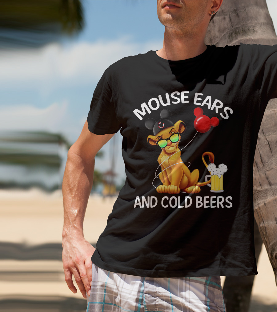 Mouse Ears And Cold Beers Simba Balloon T-Shirt