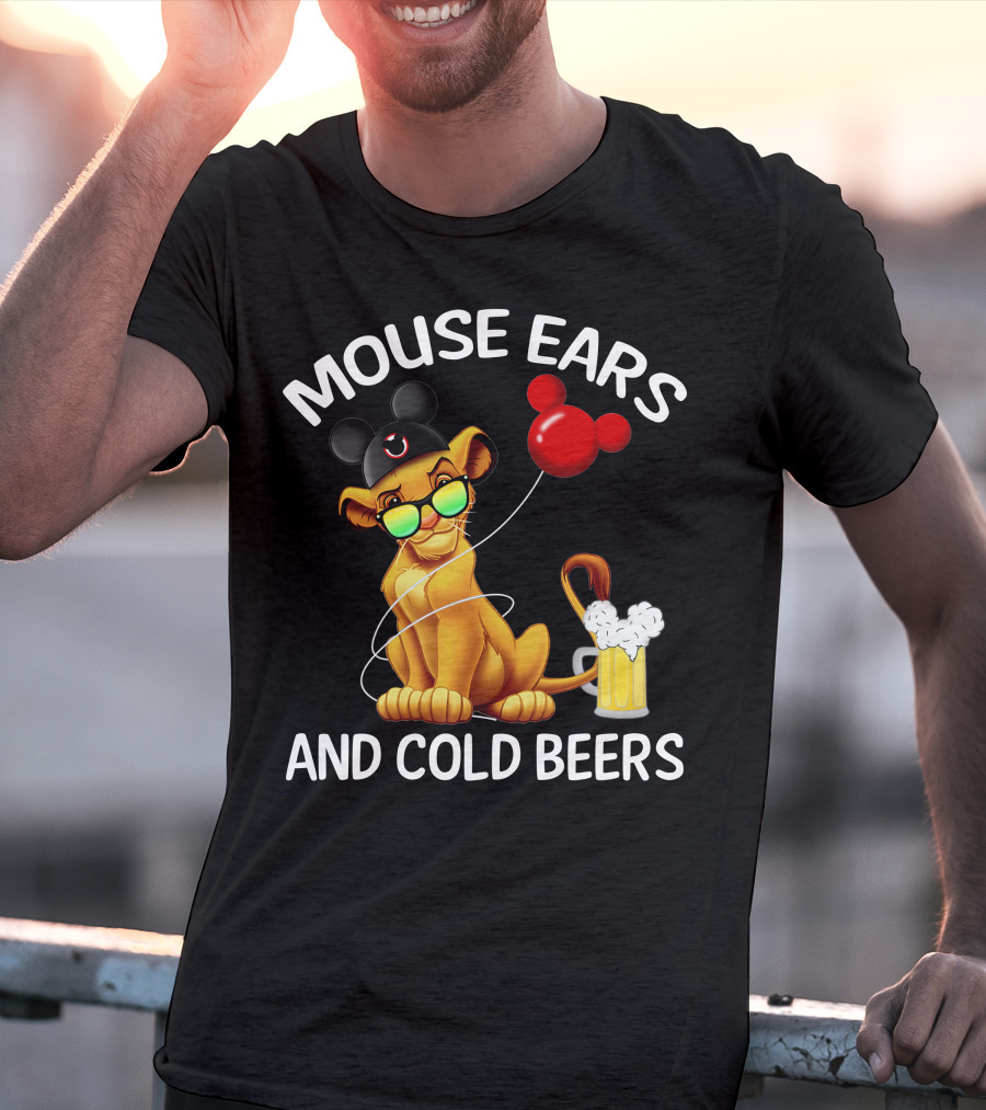 Mouse Ears And Cold Beers Simba Balloon T-Shirt