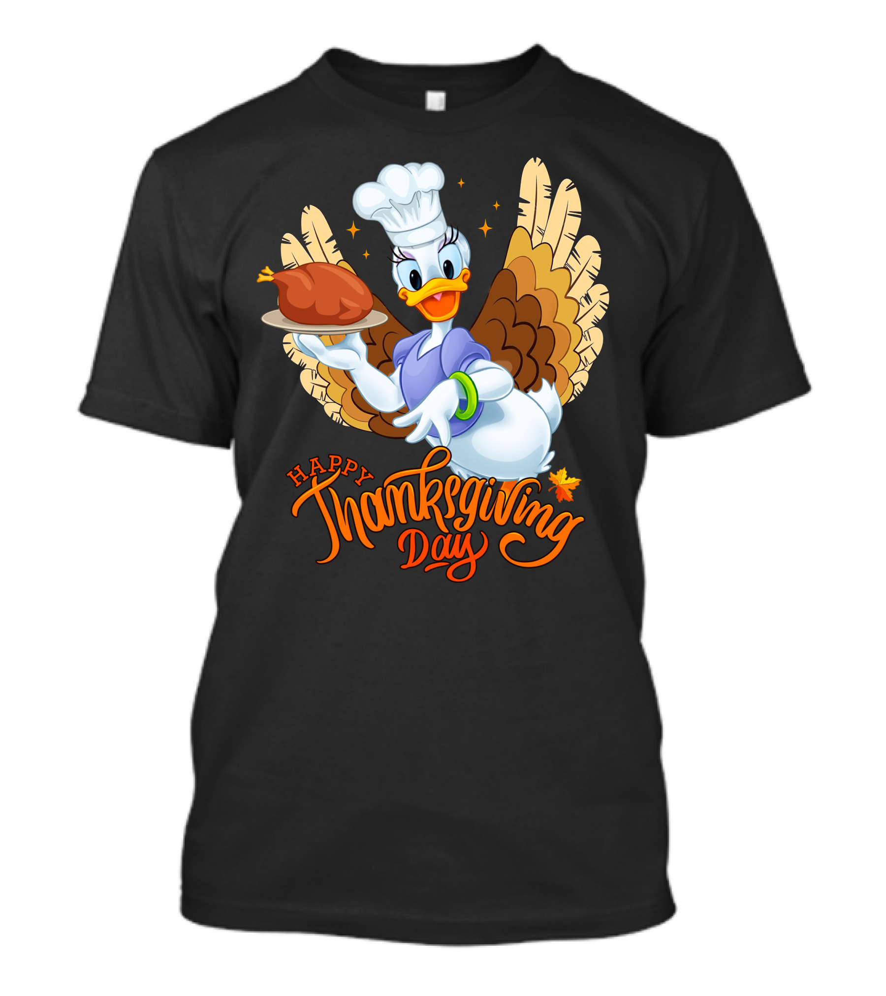 Happy Thanksgiving Day Daisy Duck Turkey Chef T-Shirt
