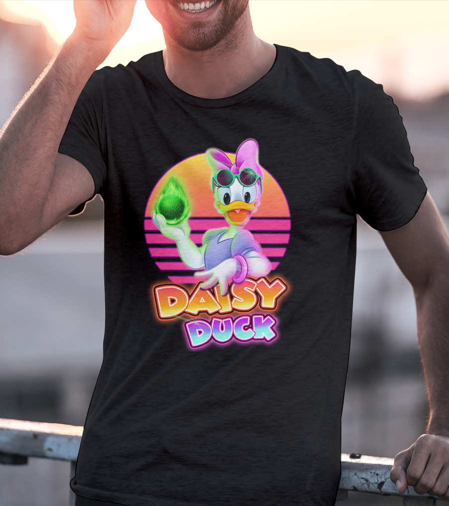 Daisy Duck Neon Glow Vintage Retro Aesthetic T-Shirt