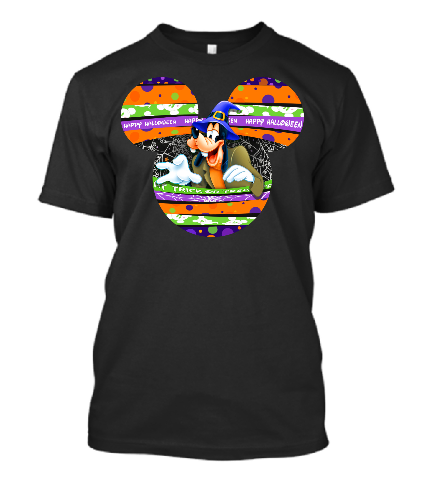 Goofy Happy Halloween Trick Or Treat Mickey Hat T-Shirt