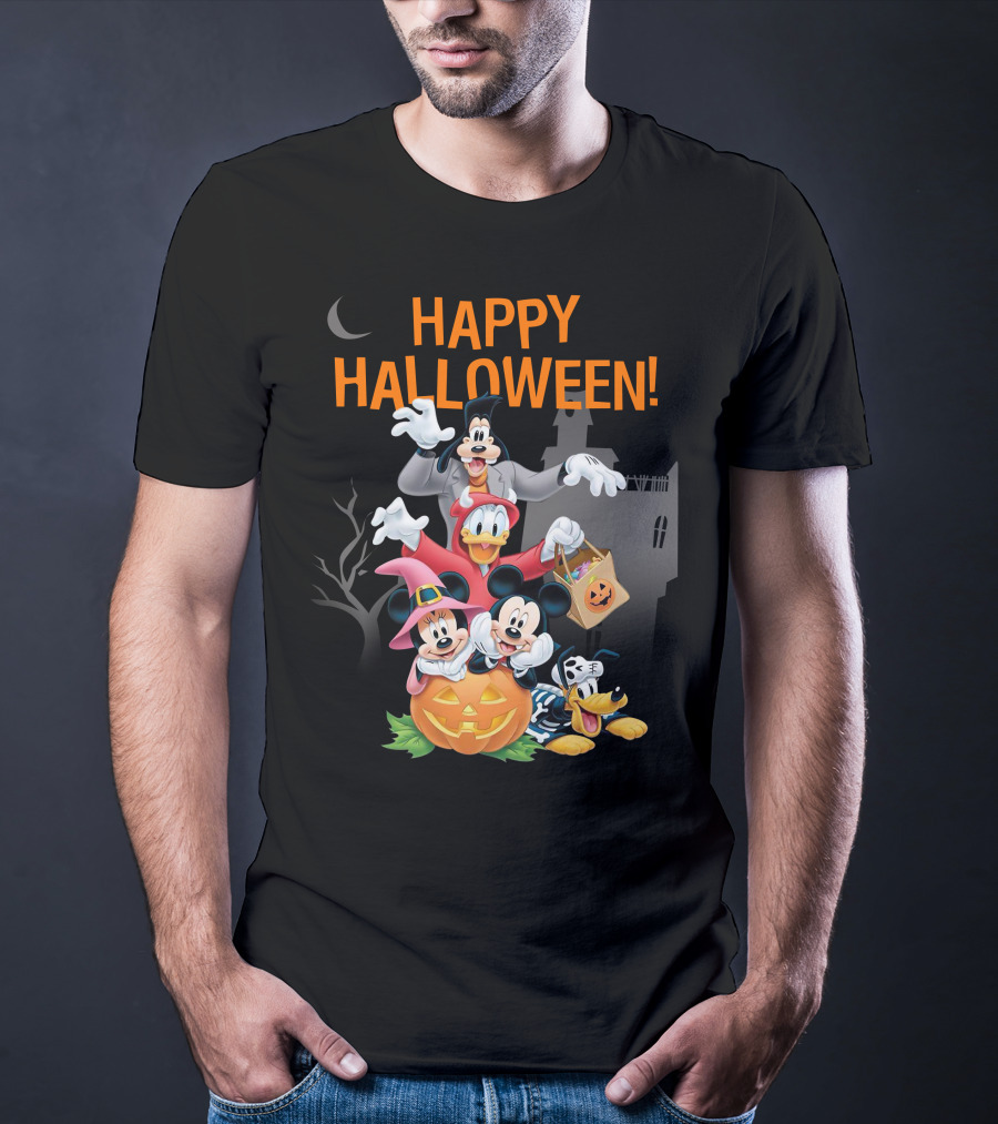Happy Halloween 28 Mickey Donald Goofy Minnie Pluto T-Shirt