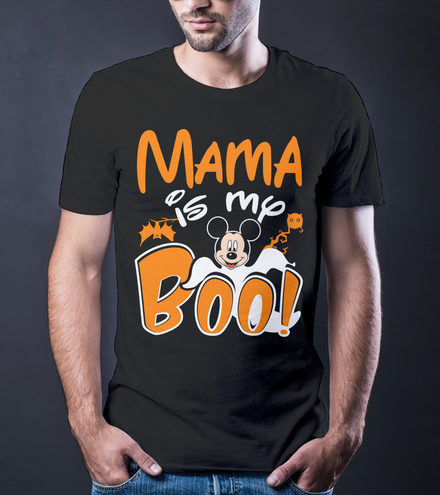 Mama Is My Boo Halloween Mickey Mouse Ghost T-Shirt