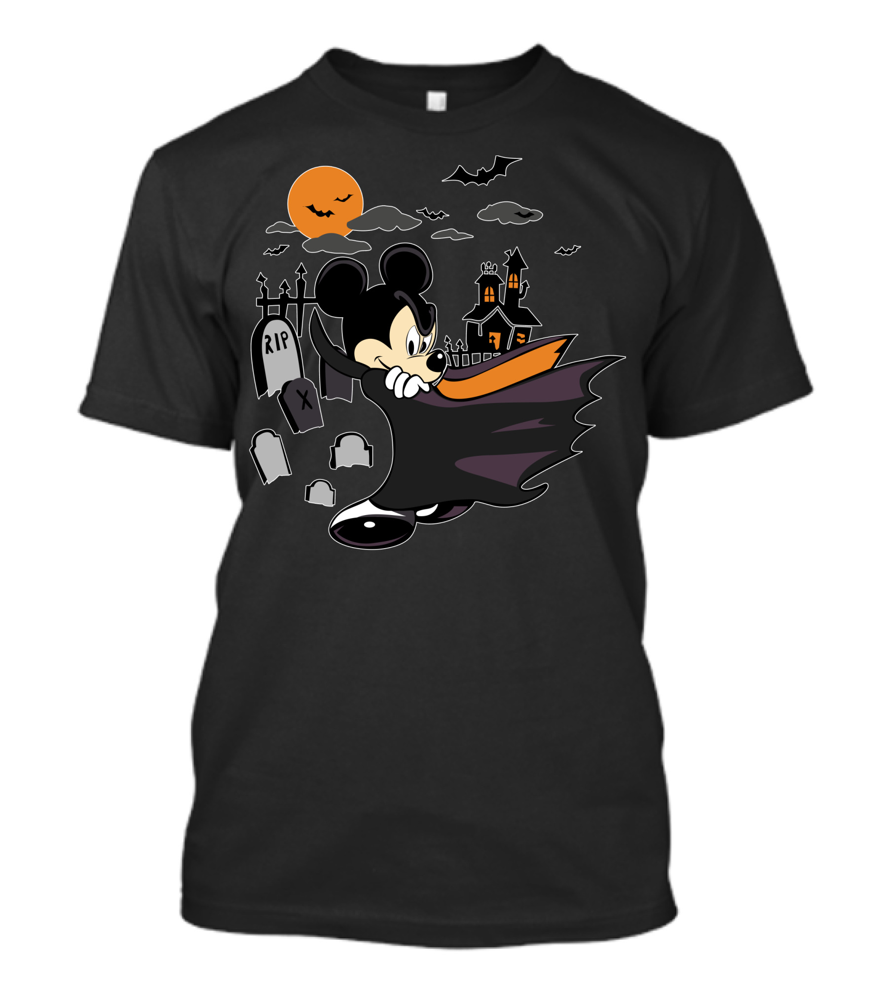 Mickey Halloween Vampire Castle Night T-Shirt