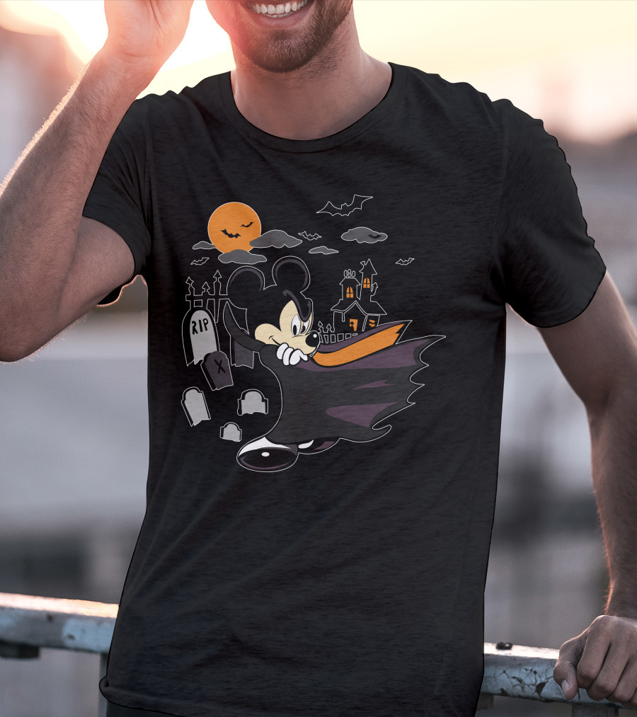 Mickey Halloween Vampire Castle Night T-Shirt