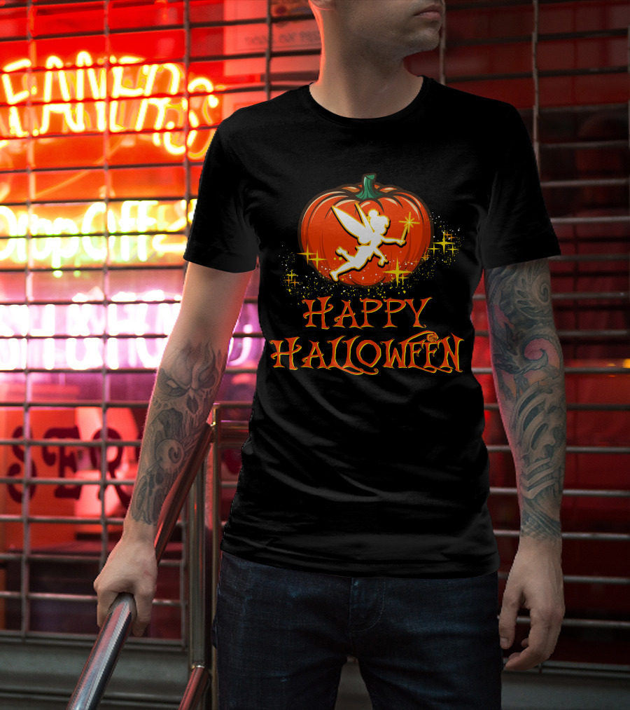 Happy Halloween Pumpkin Fairy Wand Sparkles T-Shirt