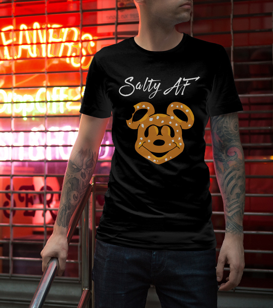 Salty Af Mickey Pretzel Style T-Shirt