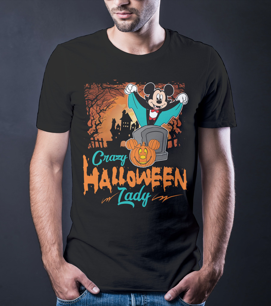 Crazy Halloween Lady T-Shirt