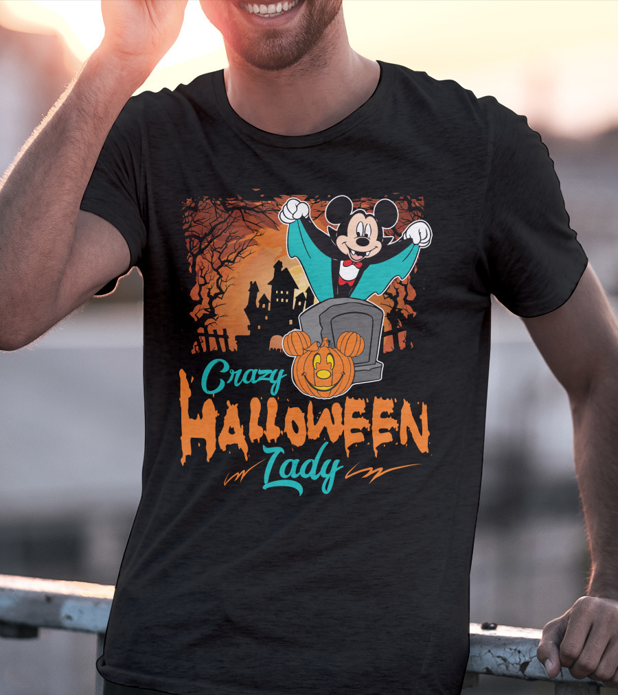 Crazy Halloween Lady T-Shirt