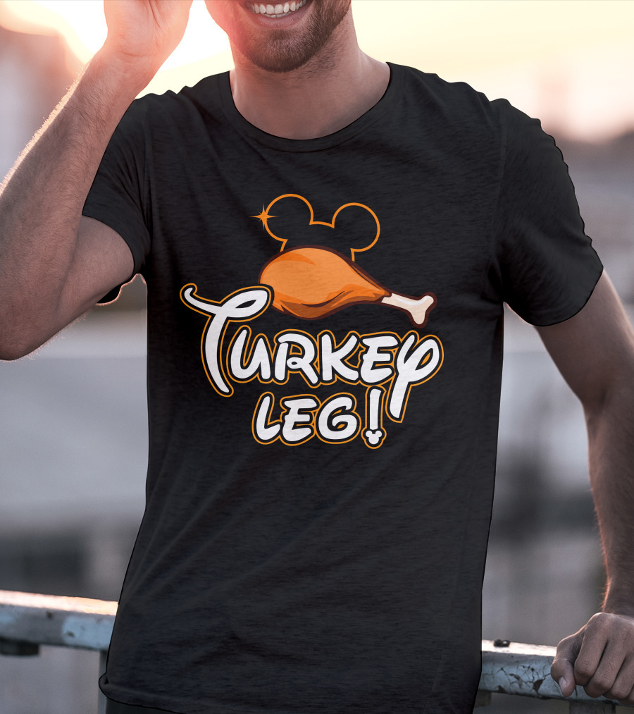 Turkey Leg Thanksgiving 29 Mickey Mouse Ears T-Shirt