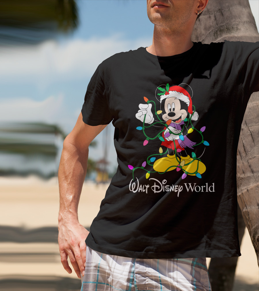 Walt Disney World Mickey Mouse Christmas Lights T-Shirt