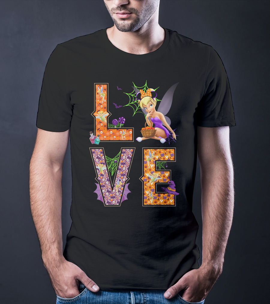 Love Tinkerbell Halloween Theme T-Shirt