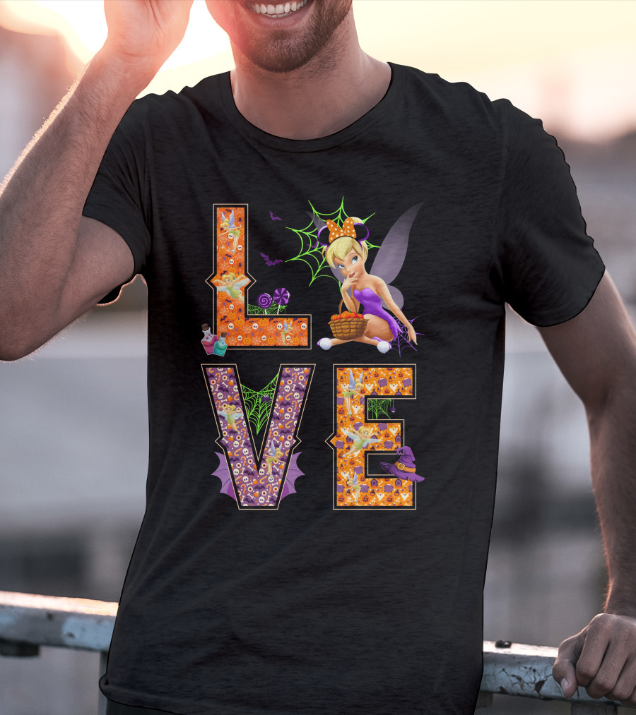 Love Tinkerbell Halloween Theme T-Shirt
