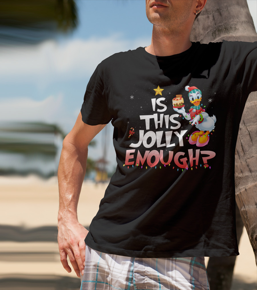 Is This Jolly Enough Daisy Duck Christmas Cake Star T-Shirt