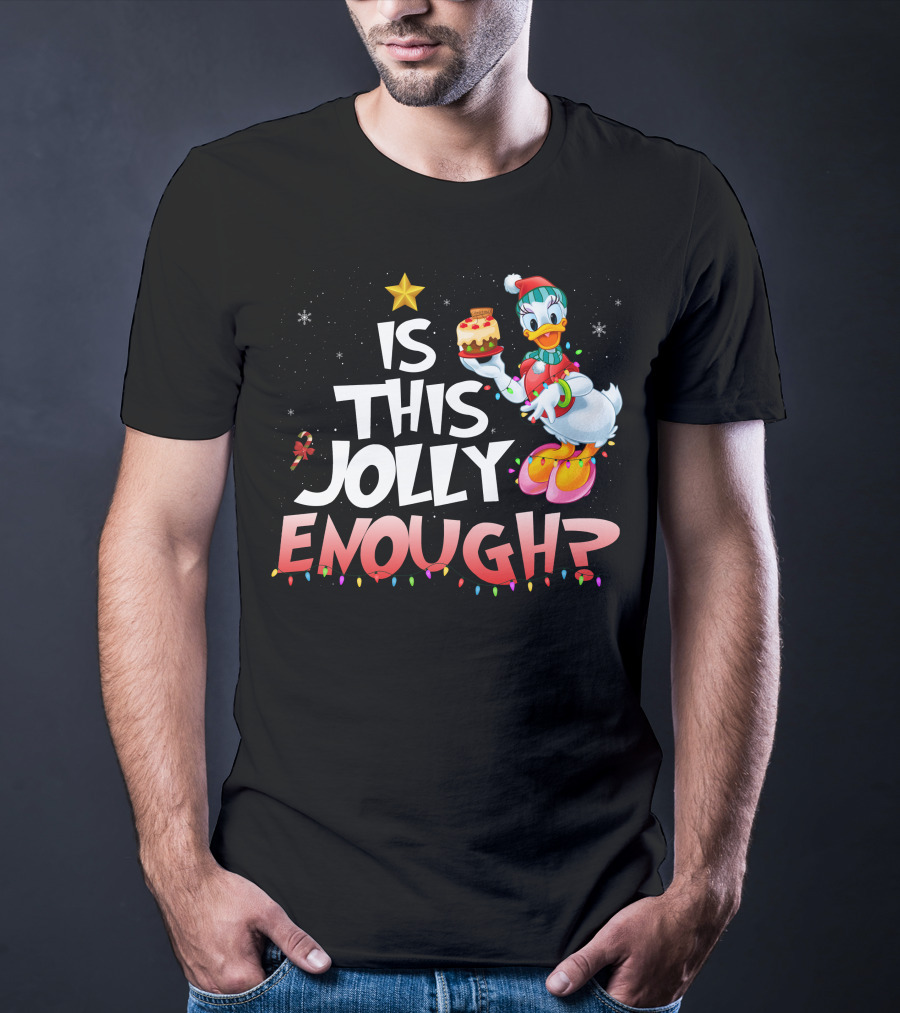 Is This Jolly Enough Daisy Duck Christmas Cake Star T-Shirt