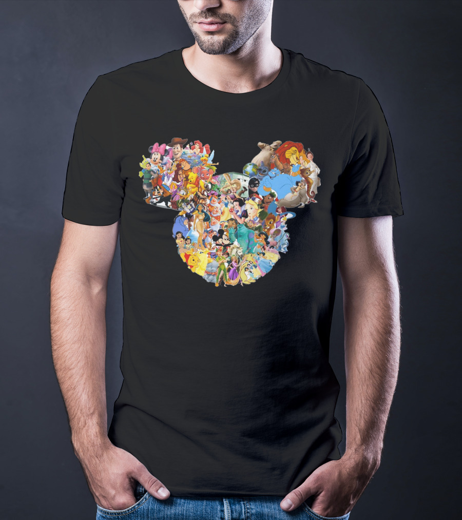 Disney Mickey Mouse Icon With Classic And Modern Characters T-Shirt