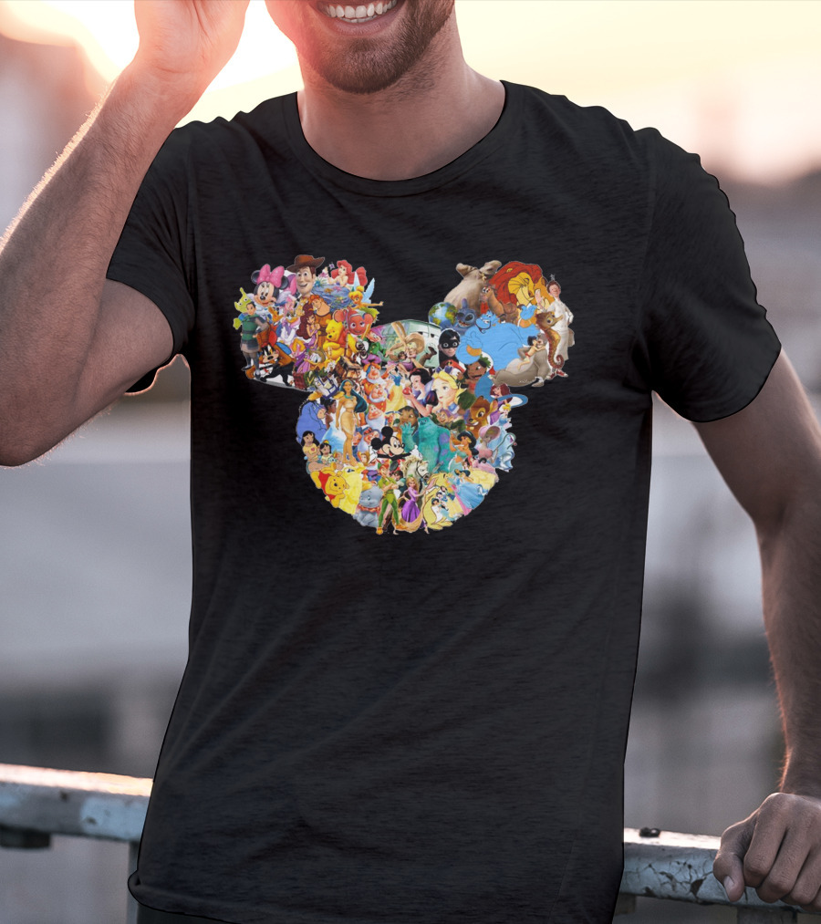Disney Mickey Mouse Icon With Classic And Modern Characters T-Shirt