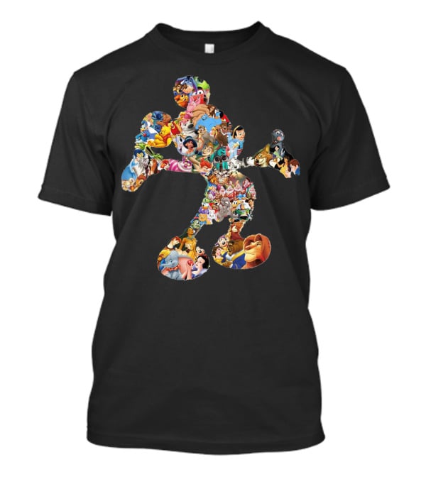 Disney Character Collage Mickey Mouse T-Shirt